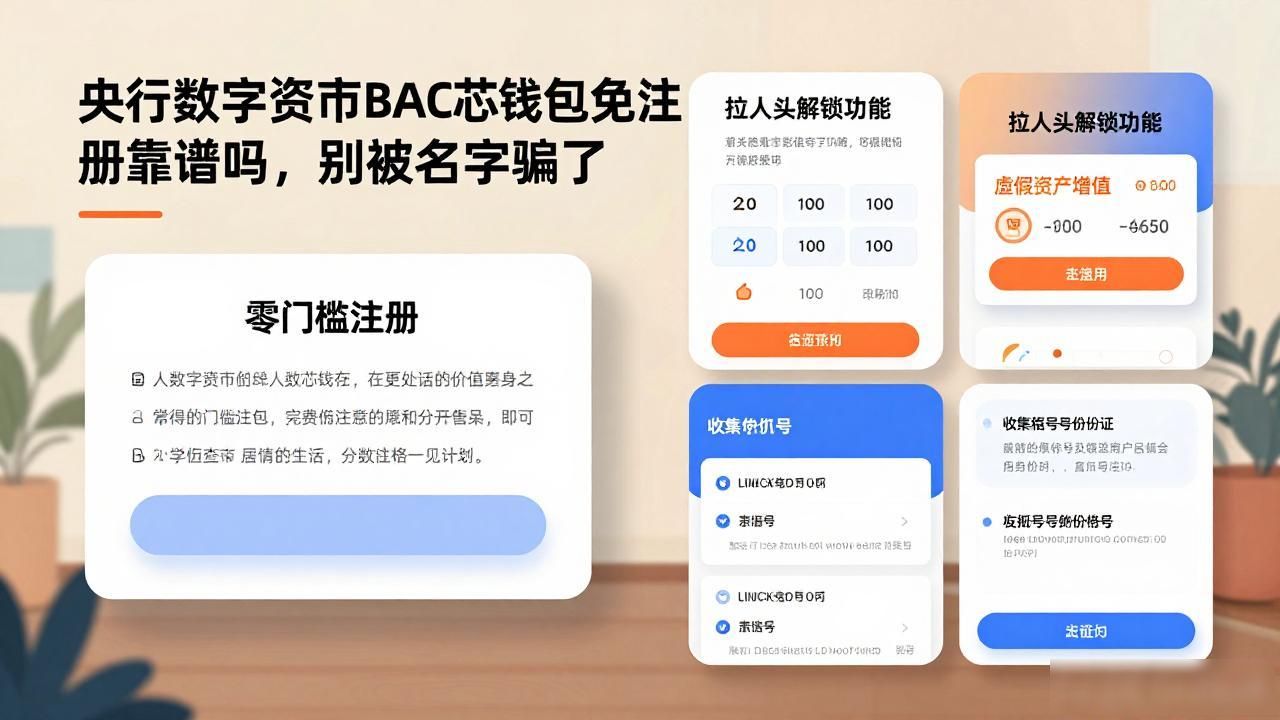 央行数字货币bac芯钱包免费注册靠谱吗，别被名字骗了