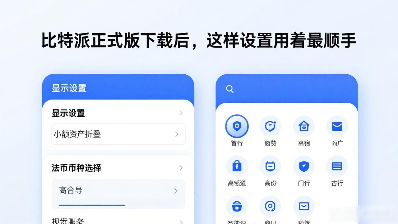 比特派正式版下载后，这样设置用着最顺手