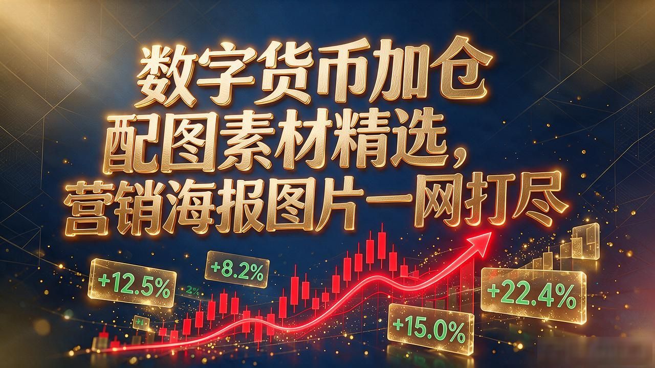 数字货币加仓配图素材大全精选，营销海报图片一网打尽