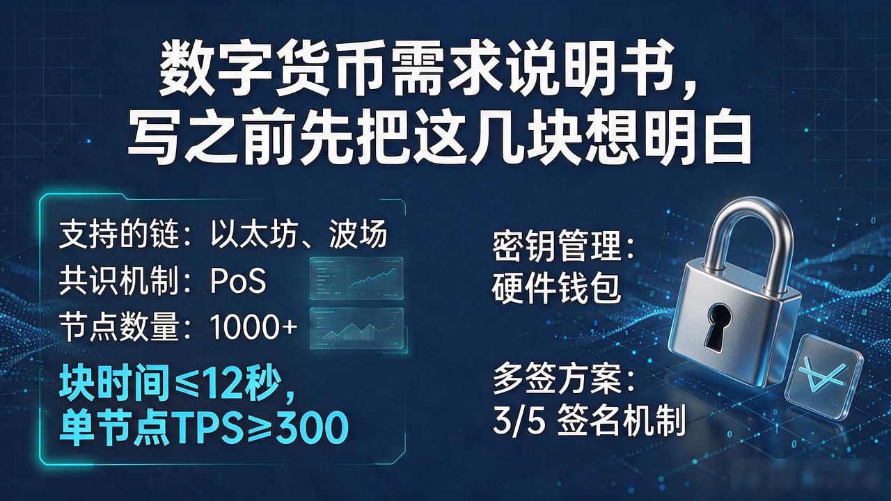 数字货币需求说明书，写之前先把这几块想明白