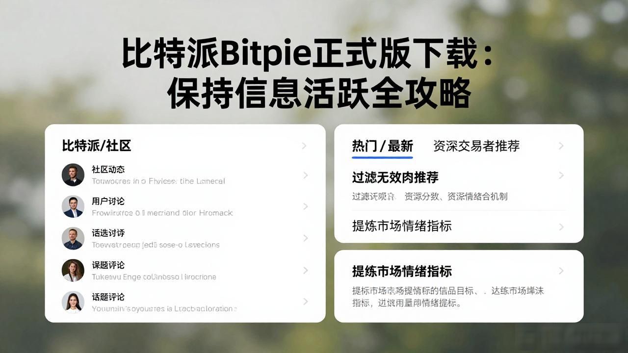比特派Bitpie正式版下载：保持信息活跃全攻略
