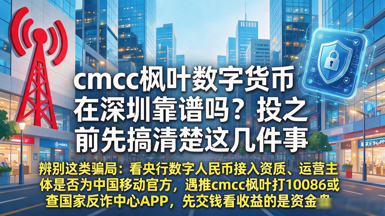 cmcc枫叶数字货币在深圳靠谱吗？投之前先搞清楚这几件事
