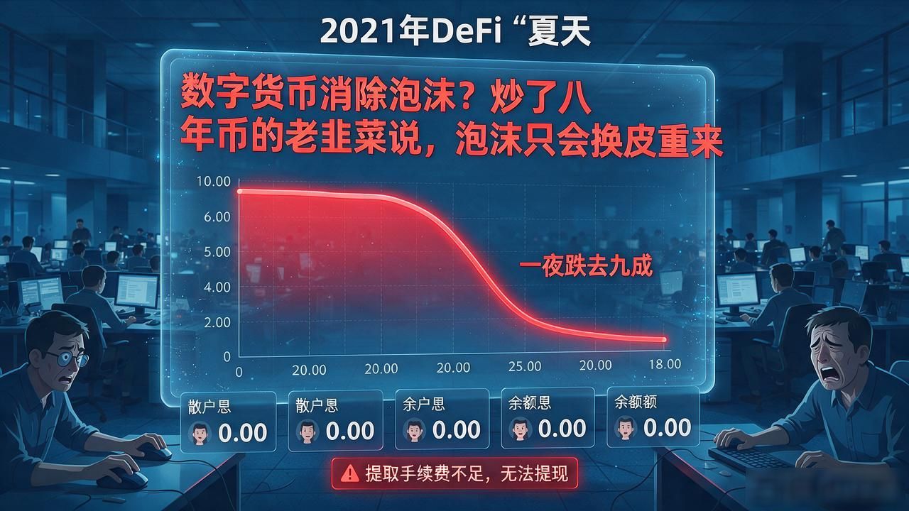 数字货币消除泡沫？炒了八年币的老韭菜说，泡沫只会换皮重来