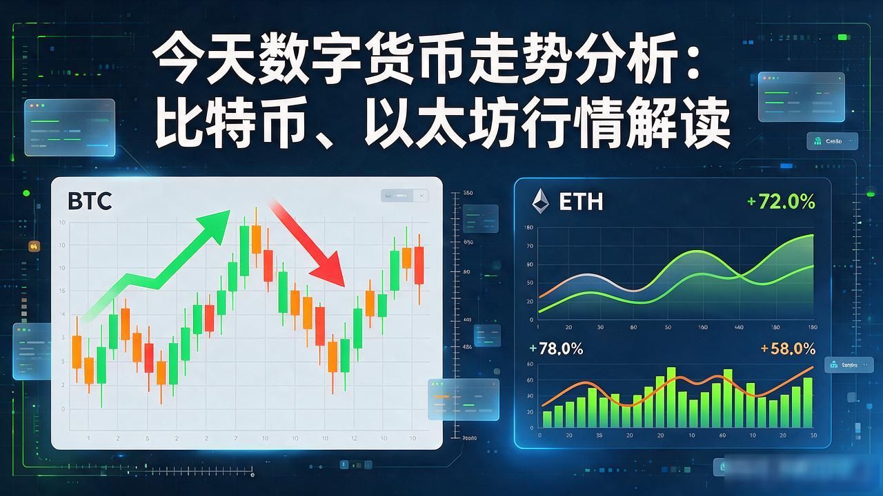 今天数字货币走势分析：比特币、以太坊行情解读