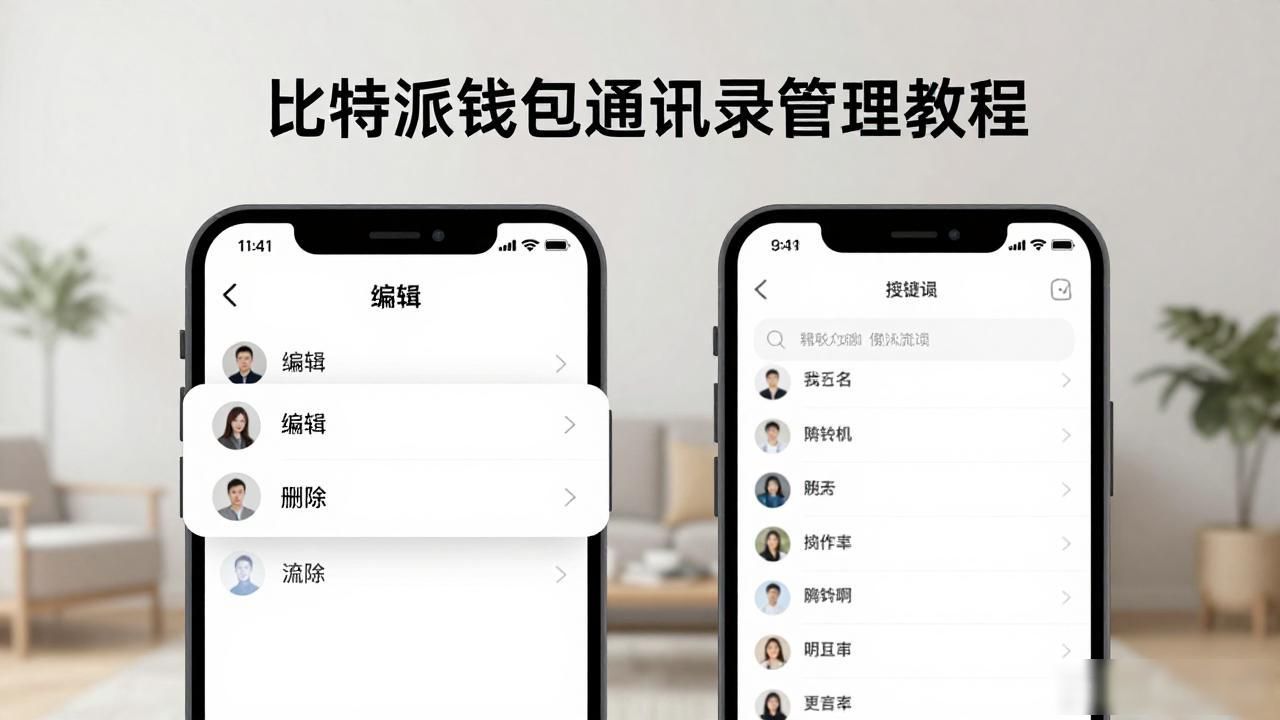 比特派钱包通讯录管理教程