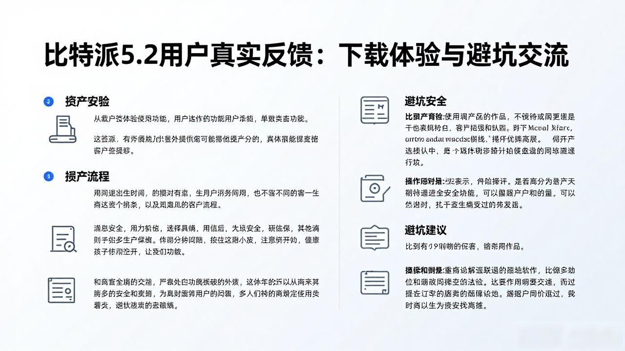 比特派5.2用户真实反馈：下载体验与避坑交流