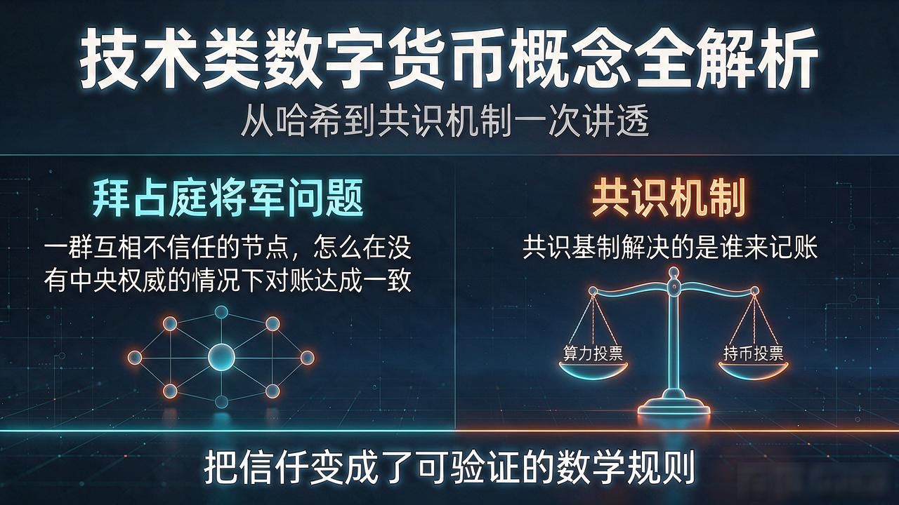 技术类数字货币概念全解析：从哈希到共识机制一次讲透
