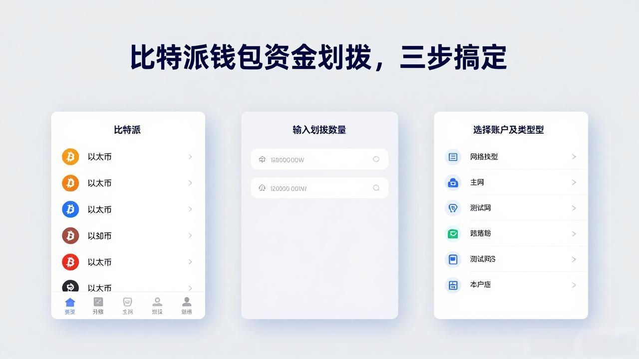 比特派钱包资金划拨，三步搞定