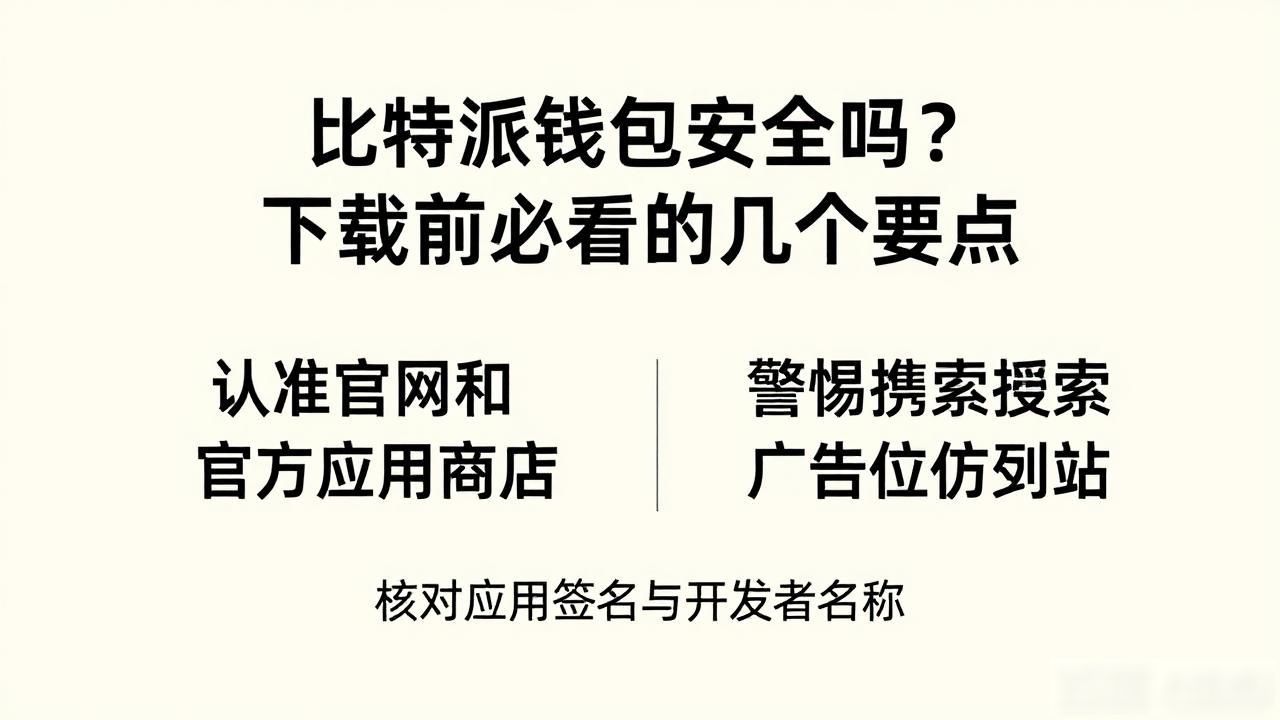 比特派钱包安全吗？下载前必看的几个要点